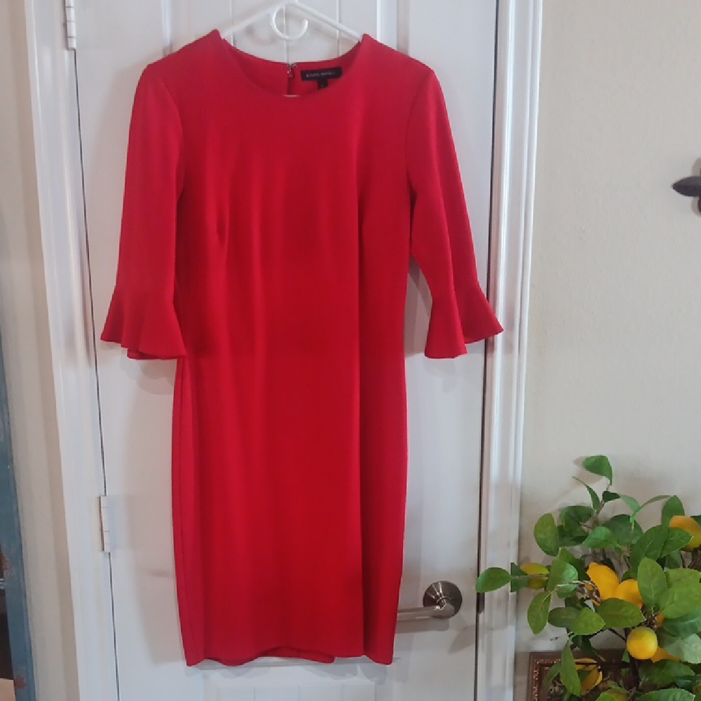 Banana Republic 3/4 Ruffle Sleeve Knit Dress For Office...or After
